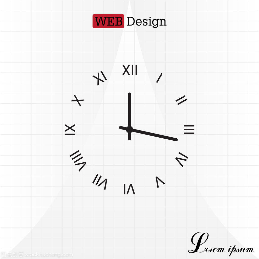 时钟网络线图标 连接时间与数据的桥梁